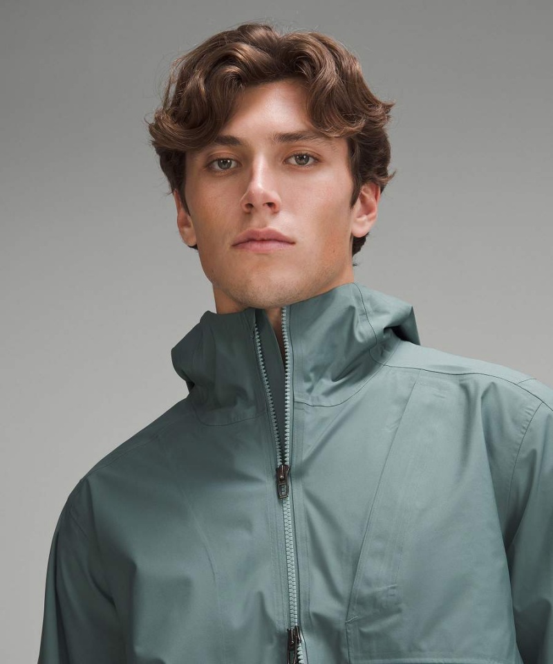 Chaquetas De Lluvia Lululemon Impermeables Full-Zip Hombre Verde Oscuro Chile | 851TMYUDR
