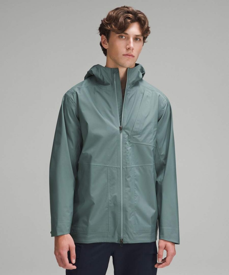 Chaquetas De Lluvia Lululemon Impermeables Full-Zip Hombre Verde Oscuro Chile | 851TMYUDR