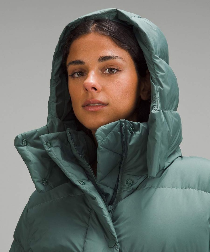 Chaquetas De Plumas Lululemon Wunder Puff Long Mujer Verde Oscuro Chile | 524NDOQAU