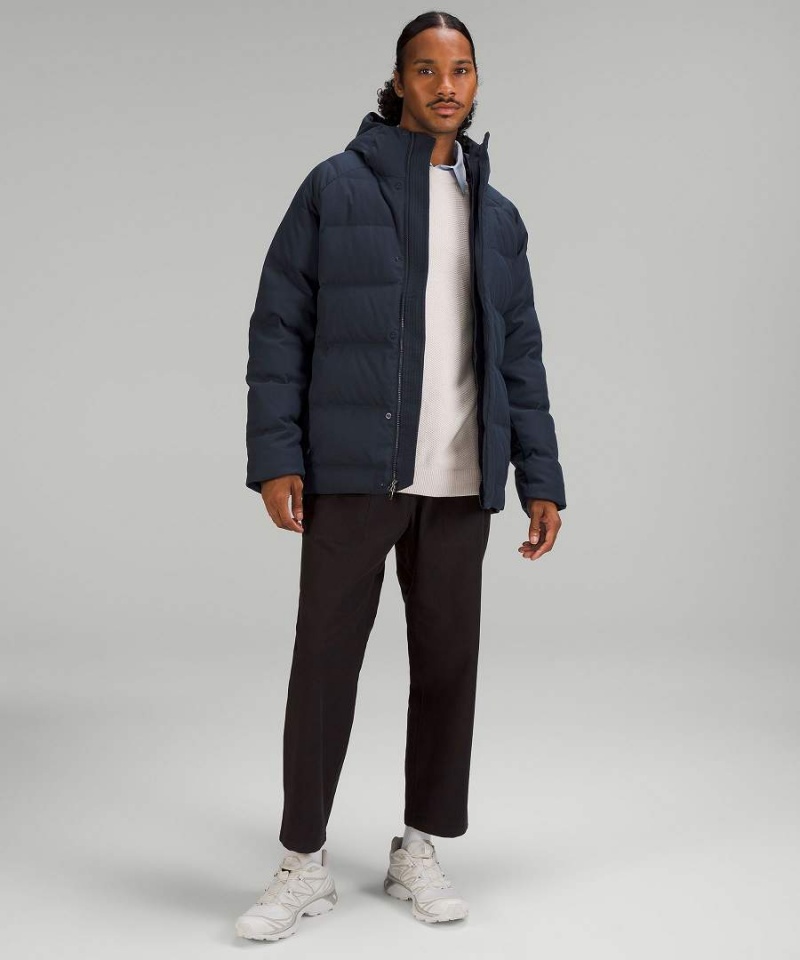 Chaquetas De Plumas Lululemon Wunder Puff Tech Lona Hombre Azul Marino Chile | 792ZQFDIL