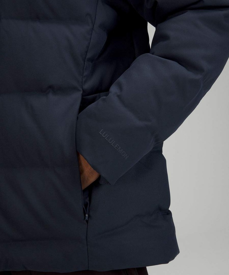 Chaquetas De Plumas Lululemon Wunder Puff Tech Lona Hombre Azul Marino Chile | 792ZQFDIL