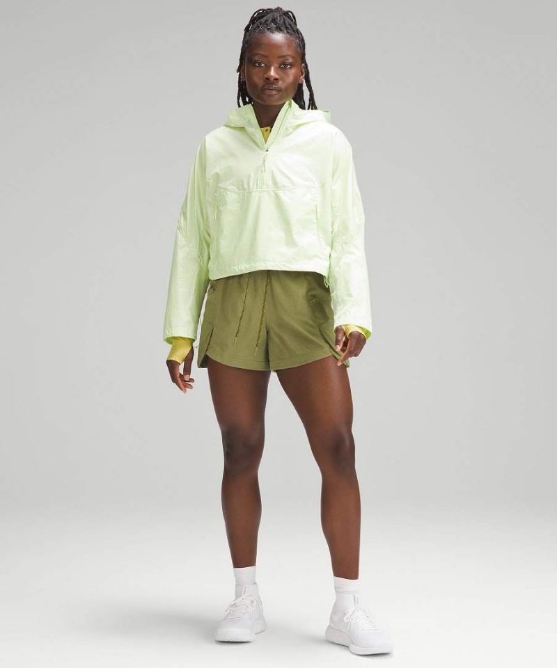 Chaquetas Lululemon Cinch-Back Half-Zip Senderismo Pullover Mujer Verde Claro Chile | 052DZFQXK