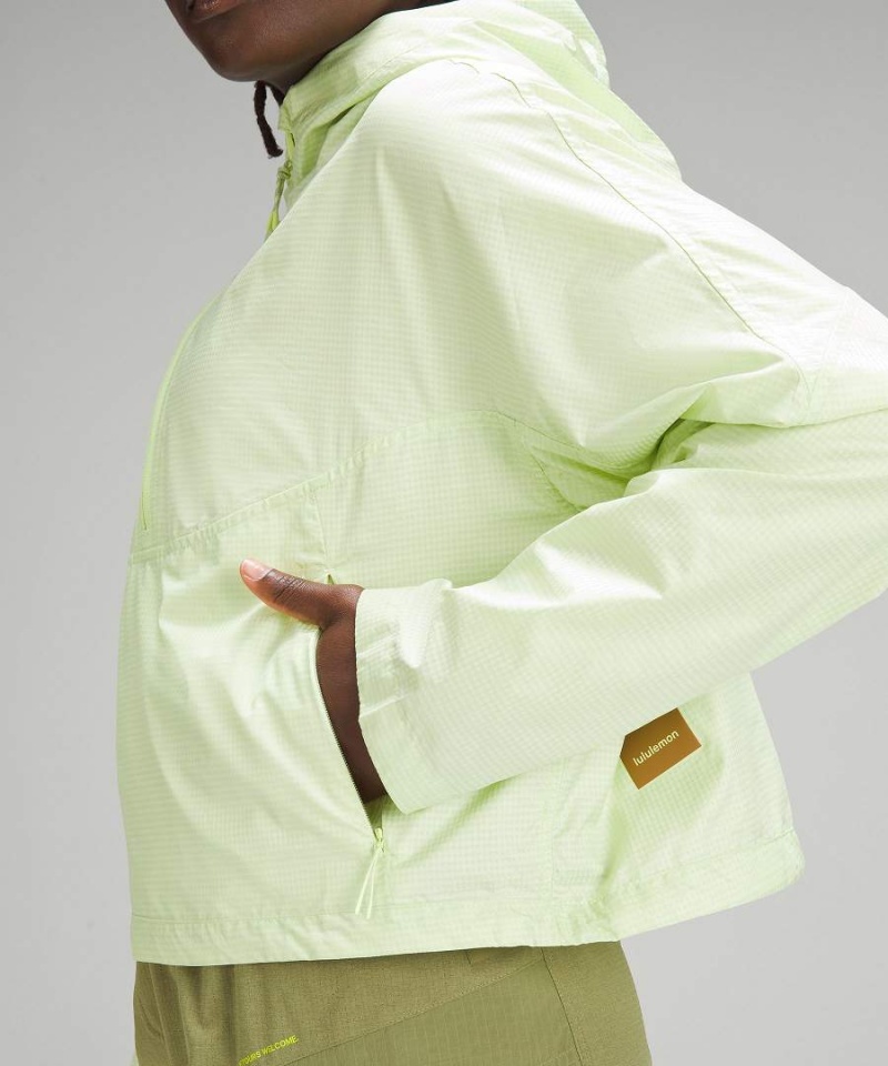 Chaquetas Lululemon Cinch-Back Half-Zip Senderismo Pullover Mujer Verde Claro Chile | 052DZFQXK