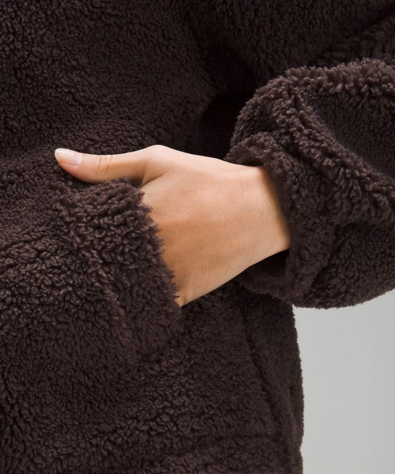 Chaquetas Lululemon Cinchable Fleece Zip-Up Mujer Chocolate Chile | 079FEWSJI