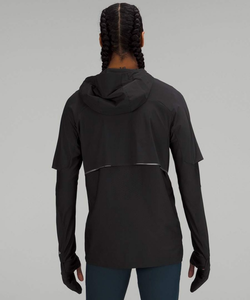 Chaquetas Lululemon SenseKnit Composite Correr Hombre Negras Chile | 865SFIGPK