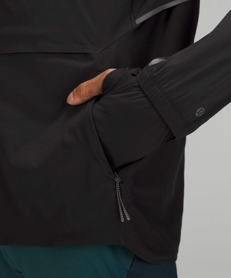 Chaquetas Lululemon SenseKnit Composite Correr Hombre Negras Chile | 865SFIGPK