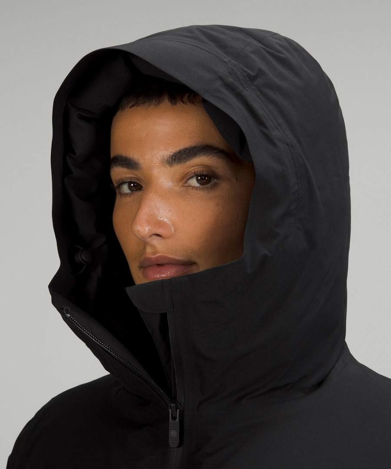 Chaquetas Lululemon StretchSeal Sleet Calle Mujer Negras Chile | 027GNMLAD