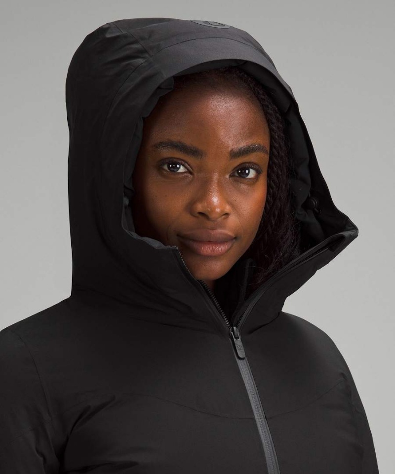 Chaquetas Lululemon StretchSeal Sleet Calle Long Mujer Negras Chile | 298SIDNYO