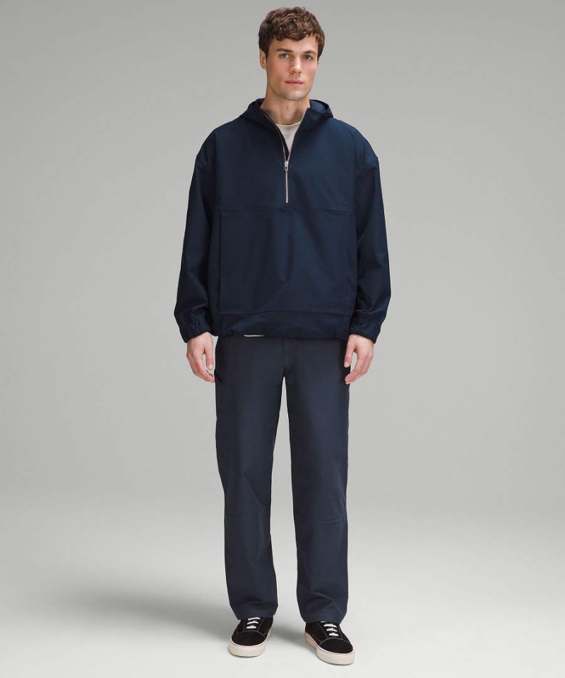 Chaquetas Lululemon Twill Half-Zip Anorak Hombre Azul Marino Chile | 860XHFAGP