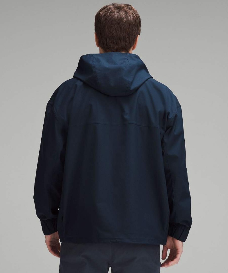Chaquetas Lululemon Twill Half-Zip Anorak Hombre Azul Marino Chile | 860XHFAGP