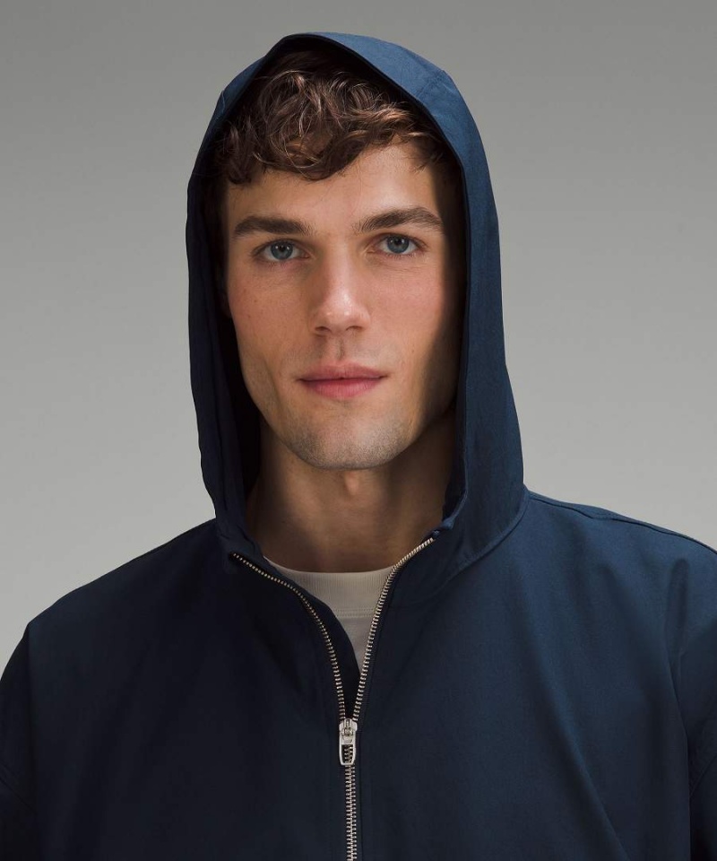Chaquetas Lululemon Twill Half-Zip Anorak Hombre Azul Marino Chile | 860XHFAGP