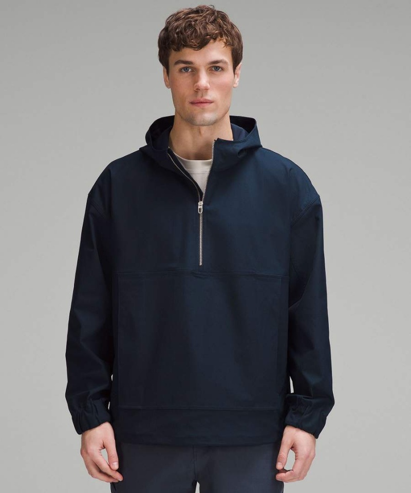 Chaquetas Lululemon Twill Half-Zip Anorak Hombre Azul Marino Chile | 860XHFAGP