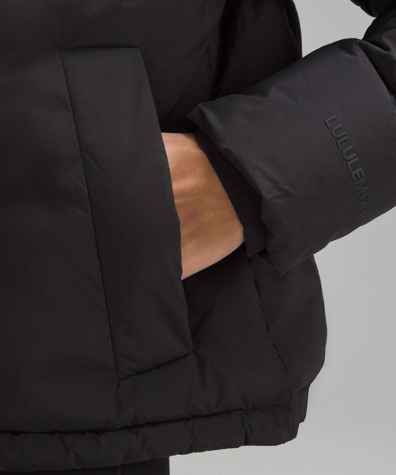 Chaquetas Lululemon Wunder Puff Cropped Mujer Negras Chile | 826FDHRVW
