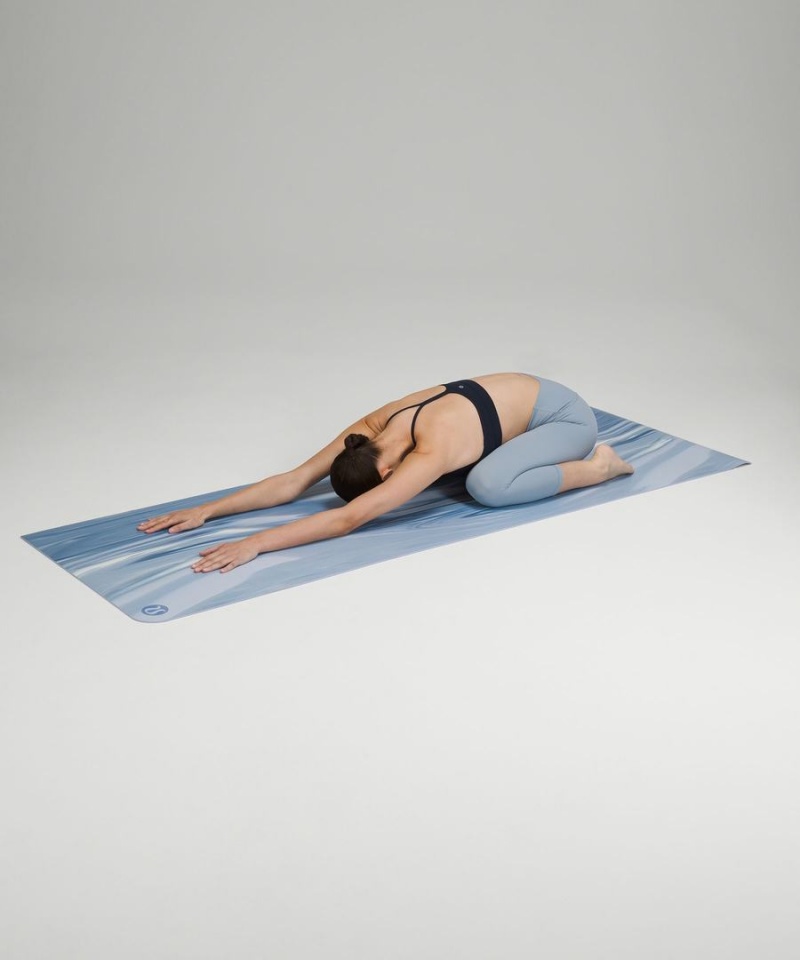 Colchonetas de Yoga Lululemon The (Big) Mat Made With FSC™ Certified Rubber Marble Mujer Azules Azules Blancas Azules Chile | 073AFNRIS