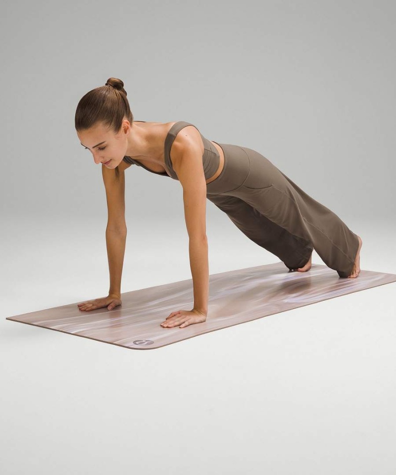 Colchonetas de Yoga Lululemon The Mat 5mm Made With FSC™ Certified Rubber Mujer Kaki Moradas Blancas Chile | 896SZLIWE