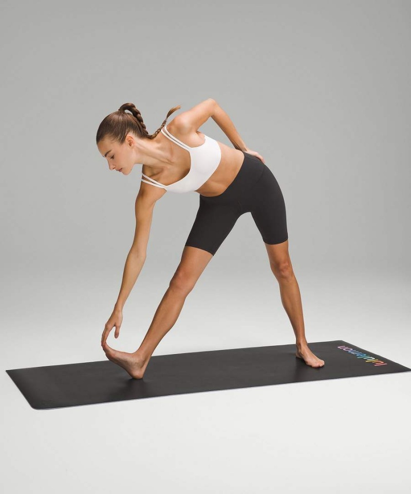 Colchonetas de Yoga Lululemon The Mat 5mm Made With FSC™ Certified Rubber Logo Mujer Negras Azules Beige Chile | 402PLGJFC