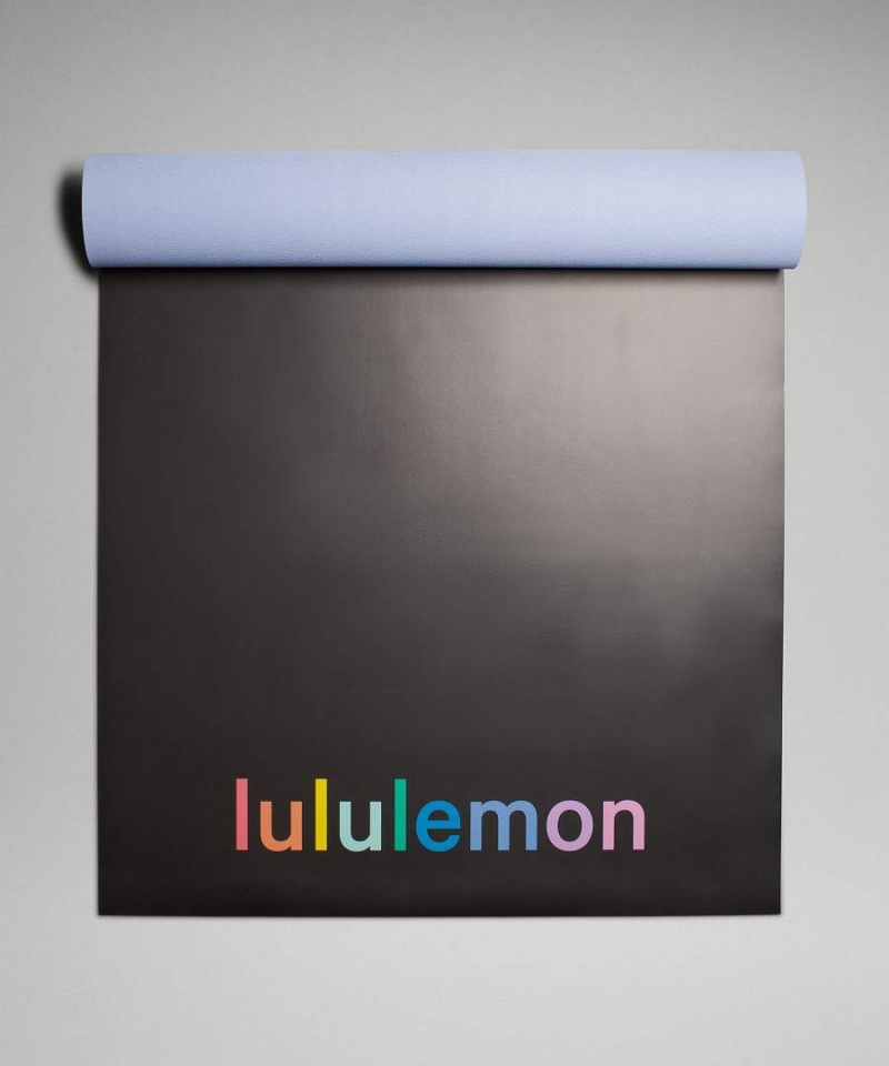 Colchonetas de Yoga Lululemon The Mat 5mm Made With FSC™ Certified Rubber Logo Hombre Negras Azules Beige Chile | 840OIZYQR