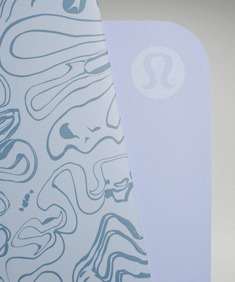 Colchonetas de Yoga Lululemon The Mat 5mm Made With FSC™ Certified Rubber Motif Hombre Azules Beige Azules Chile | 471FBNUSX