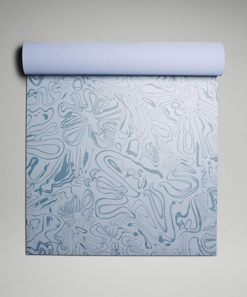 Colchonetas de Yoga Lululemon The Mat 5mm Made With FSC™ Certified Rubber Motif Hombre Azules Beige Azules Chile | 471FBNUSX