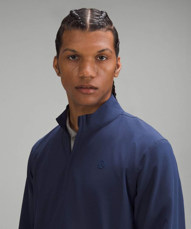 Cortavientos Lululemon Golf Half-Zip Hombre Azul Marino Chile | 319QZSLTW