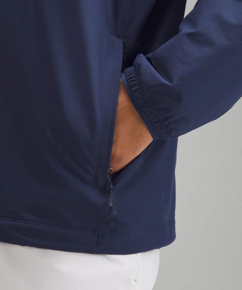 Cortavientos Lululemon Golf Half-Zip Hombre Azul Marino Chile | 319QZSLTW
