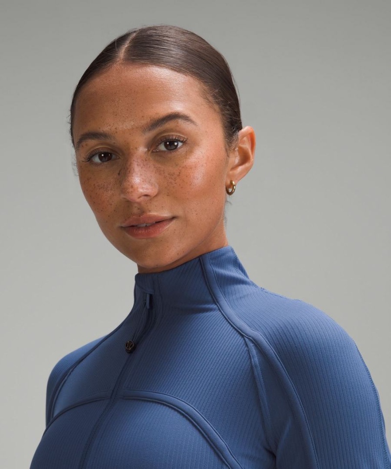 Define Jacket Lululemon Cropped *Acanalado Nulu Mujer Azules Chile | 307LTXIWV