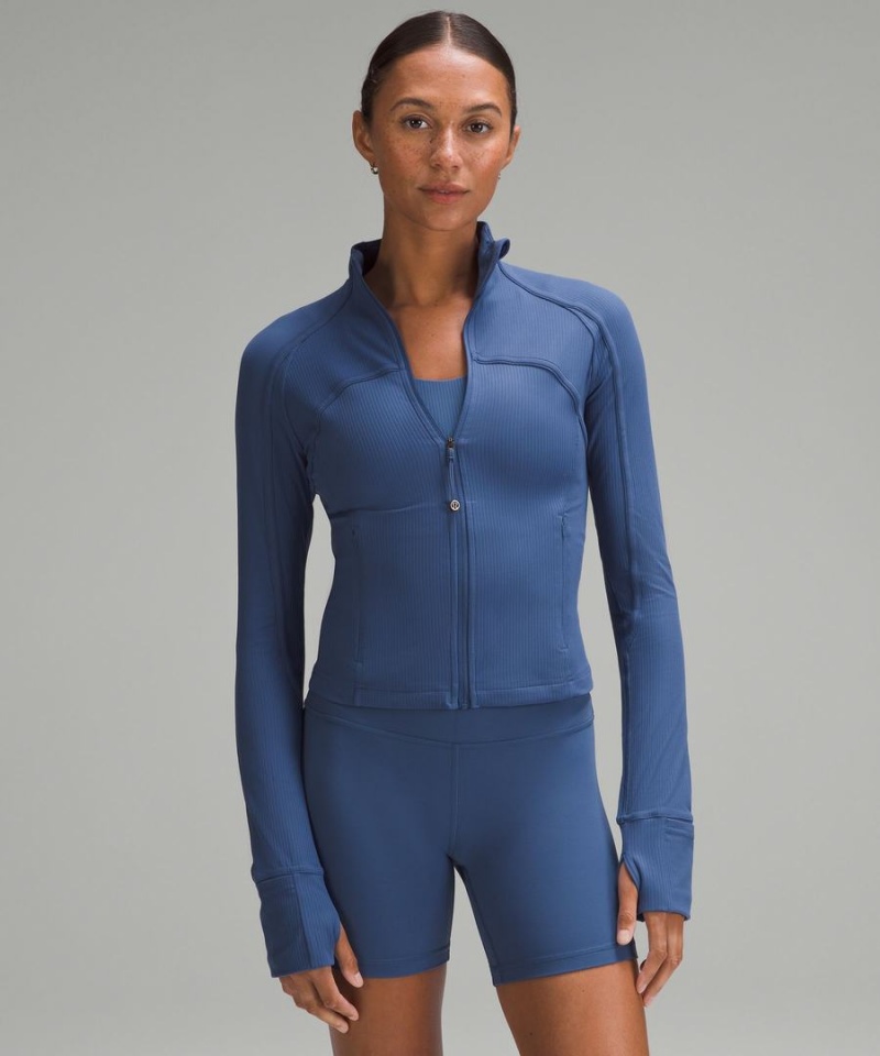 Define Jacket Lululemon Cropped *Acanalado Nulu Mujer Azules Chile | 307LTXIWV