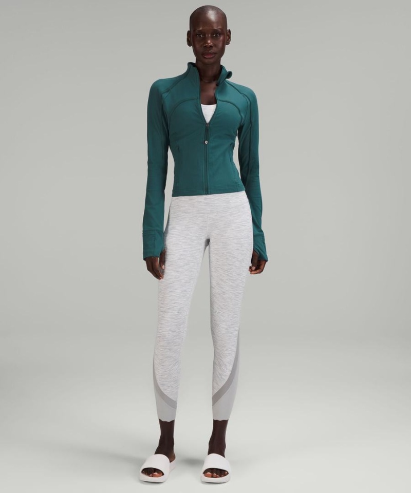 Define Jacket Lululemon Cropped *Acanalado Nulu Mujer Verde Chile | 349XGIHWJ