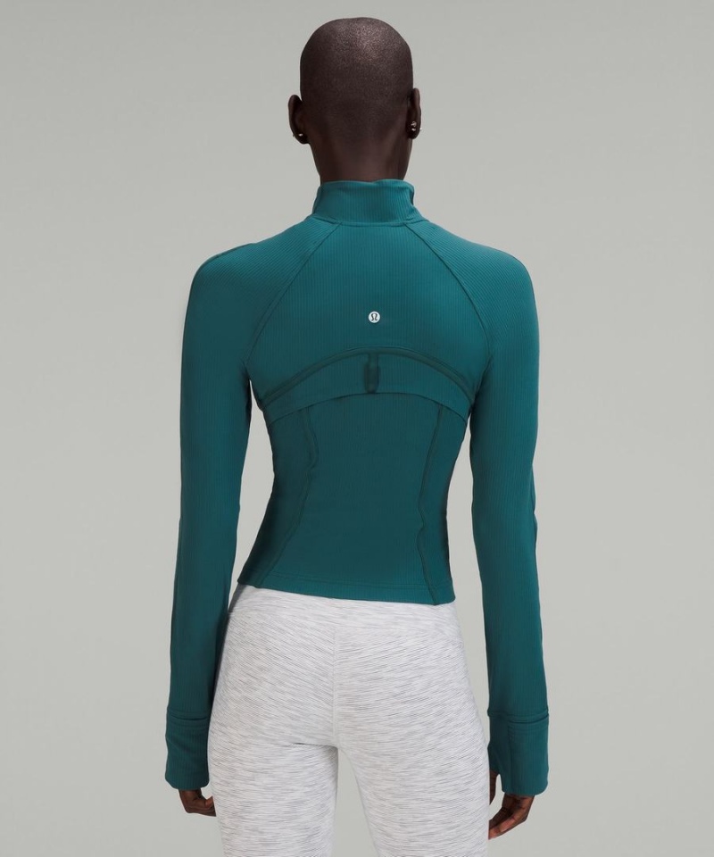 Define Jacket Lululemon Cropped *Acanalado Nulu Mujer Verde Chile | 349XGIHWJ