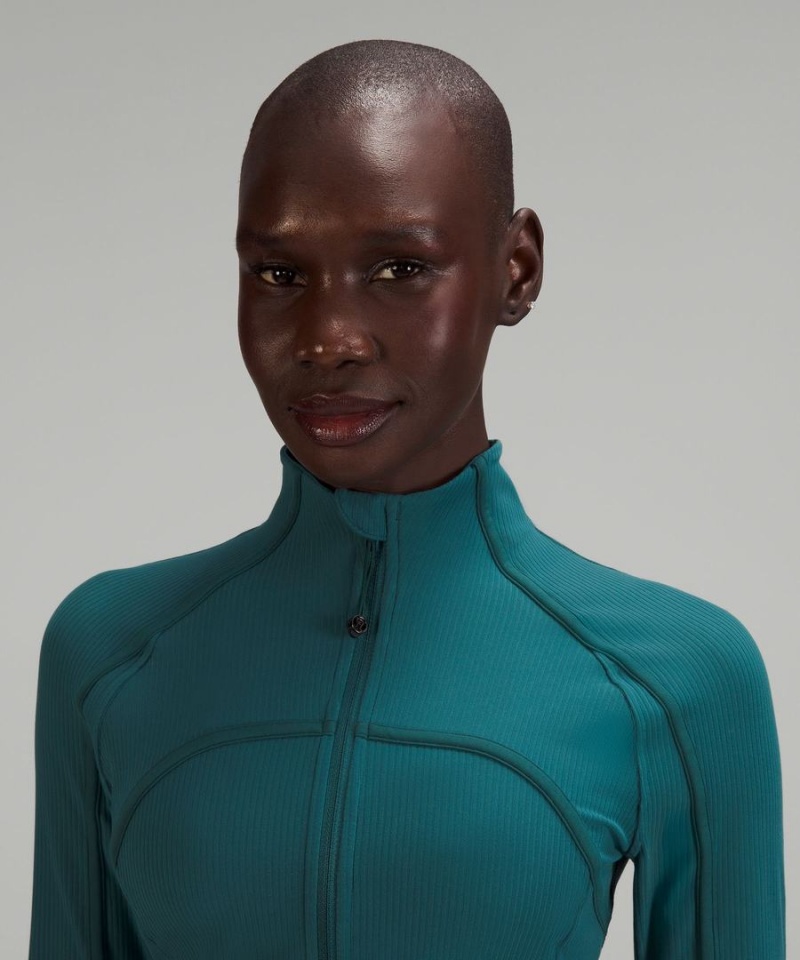 Define Jacket Lululemon Cropped *Acanalado Nulu Mujer Verde Chile | 349XGIHWJ