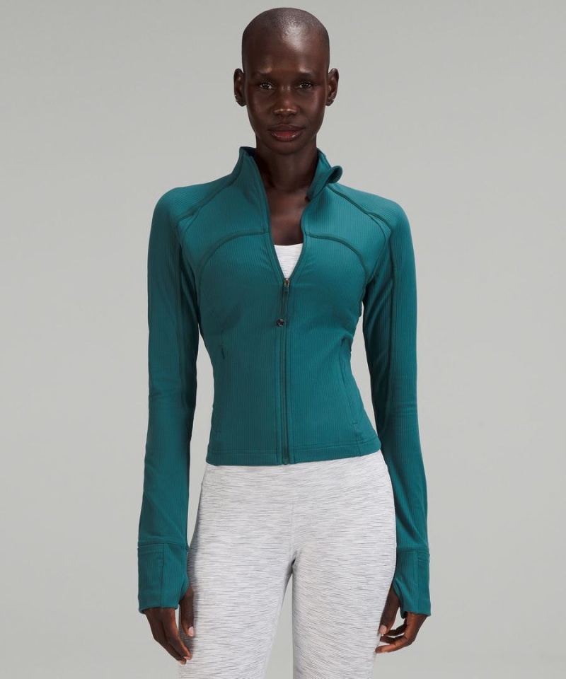 Define Jacket Lululemon Cropped *Acanalado Nulu Mujer Verde Chile | 349XGIHWJ