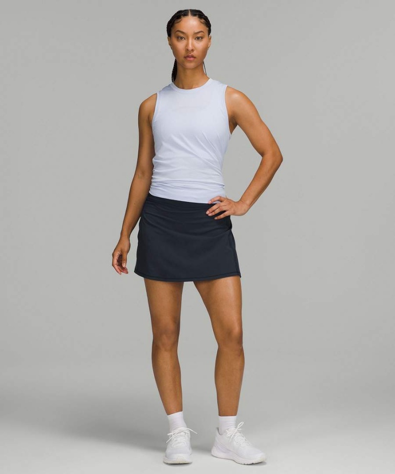 Falda Lululemon Pace Rival Mid-Rise Extra Long Mujer Azul Marino Chile | 035CQXYWK