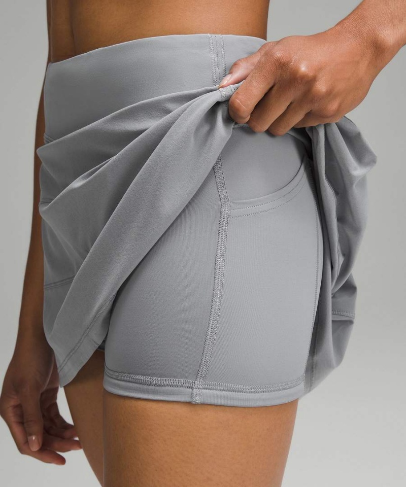 Falda Lululemon Pace Rival Mid-Rise Long Mujer Gris Chile | 209LZYFTE