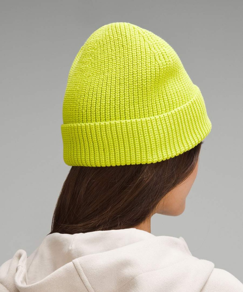 Gorro Lululemon Close-Fit Algodon-Blend Acanalado Hombre Verde Claro Chile | 968XVZLIQ