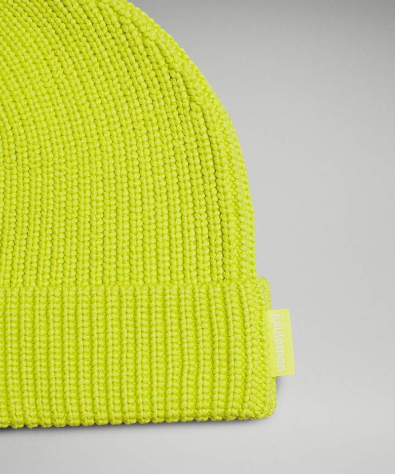 Gorro Lululemon Close-Fit Algodon-Blend Acanalado Hombre Verde Claro Chile | 968XVZLIQ
