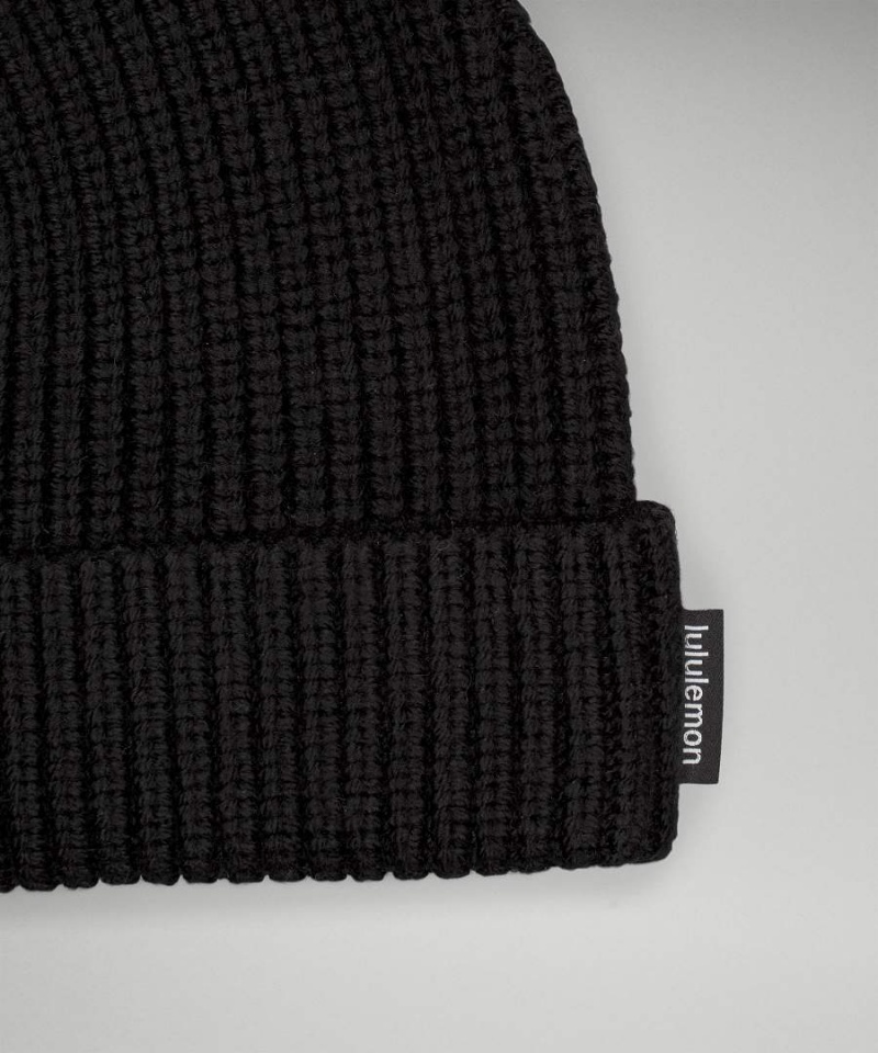 Gorro Lululemon Close-Fit Lana-Blend Acanalado Knit Mujer Negras Chile | 986UMBAKG