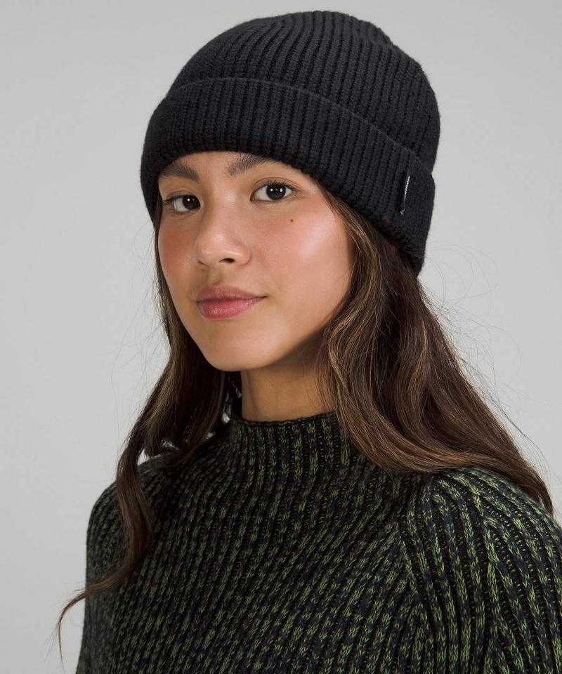 Gorro Lululemon Close-Fit Lana-Blend Acanalado Knit Mujer Negras Chile | 986UMBAKG