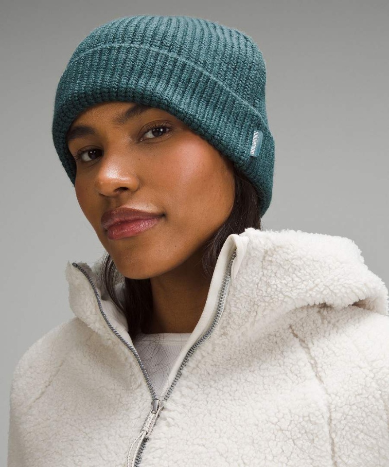 Gorro Lululemon Close-Fit Lana-Blend Acanalado Knit Mujer Turquesa Chile | 523BCRNMH