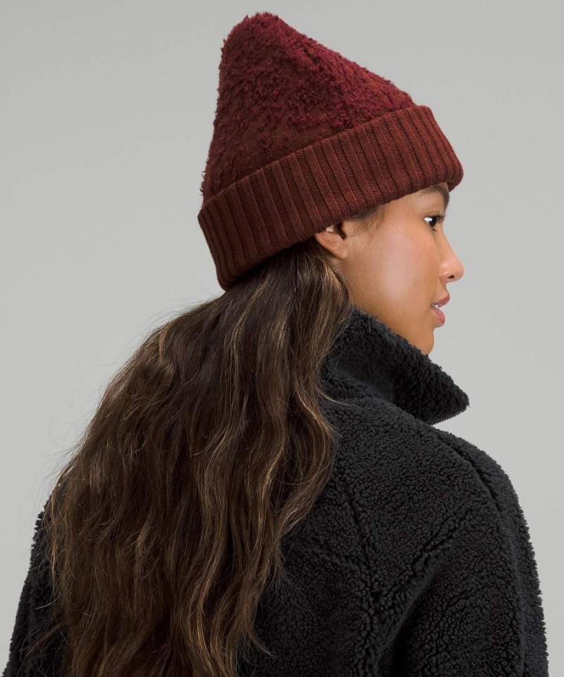 Gorro Lululemon Ombre Knit Textured Mujer Rojas Burdeos Rojas Burdeos Chile | 476ALQZMN
