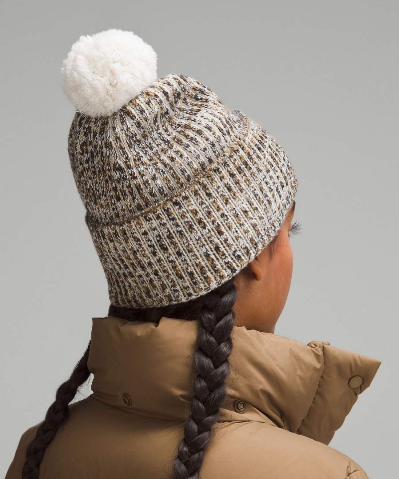 Gorro Lululemon Textured Fleece-Forro Knit Mujer Negras Gris Blancas Negras Chile | 967NZFUVX