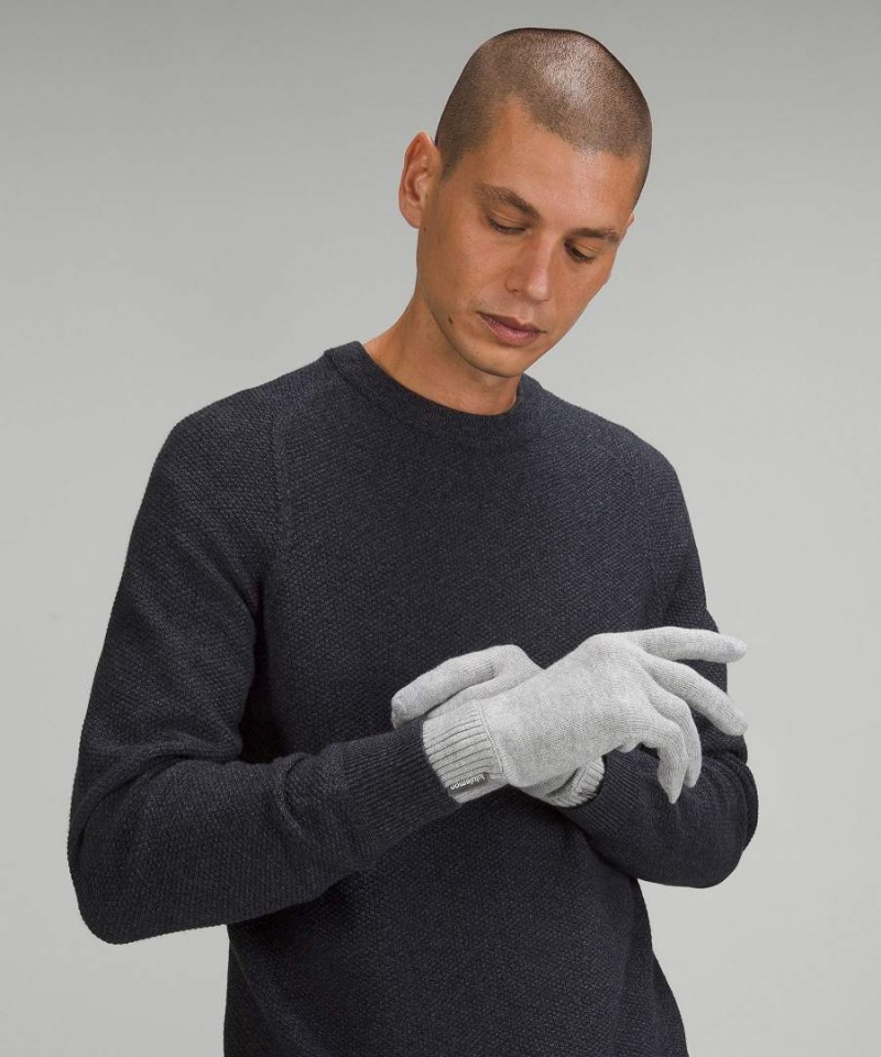 Guantes Lululemon Cold Pursuit Knit Hombre Gris Chile | 380FGRDVL