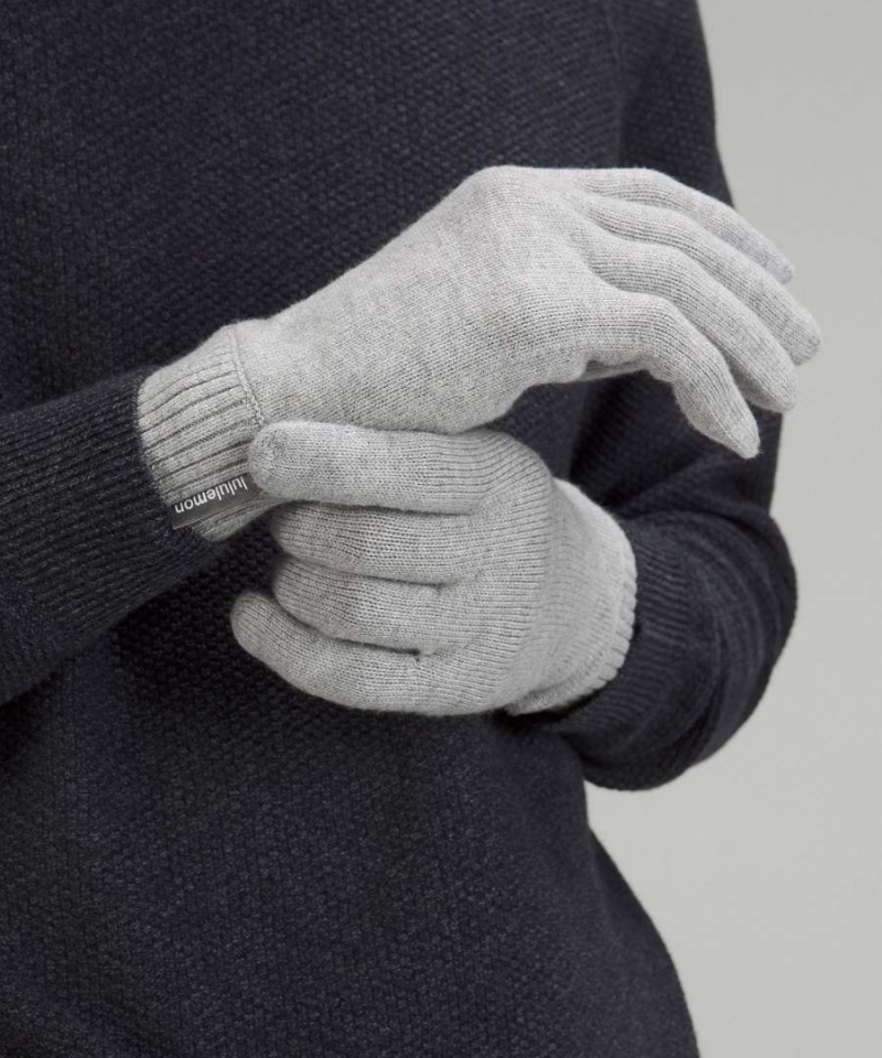 Guantes Lululemon Cold Pursuit Knit Hombre Gris Chile | 380FGRDVL