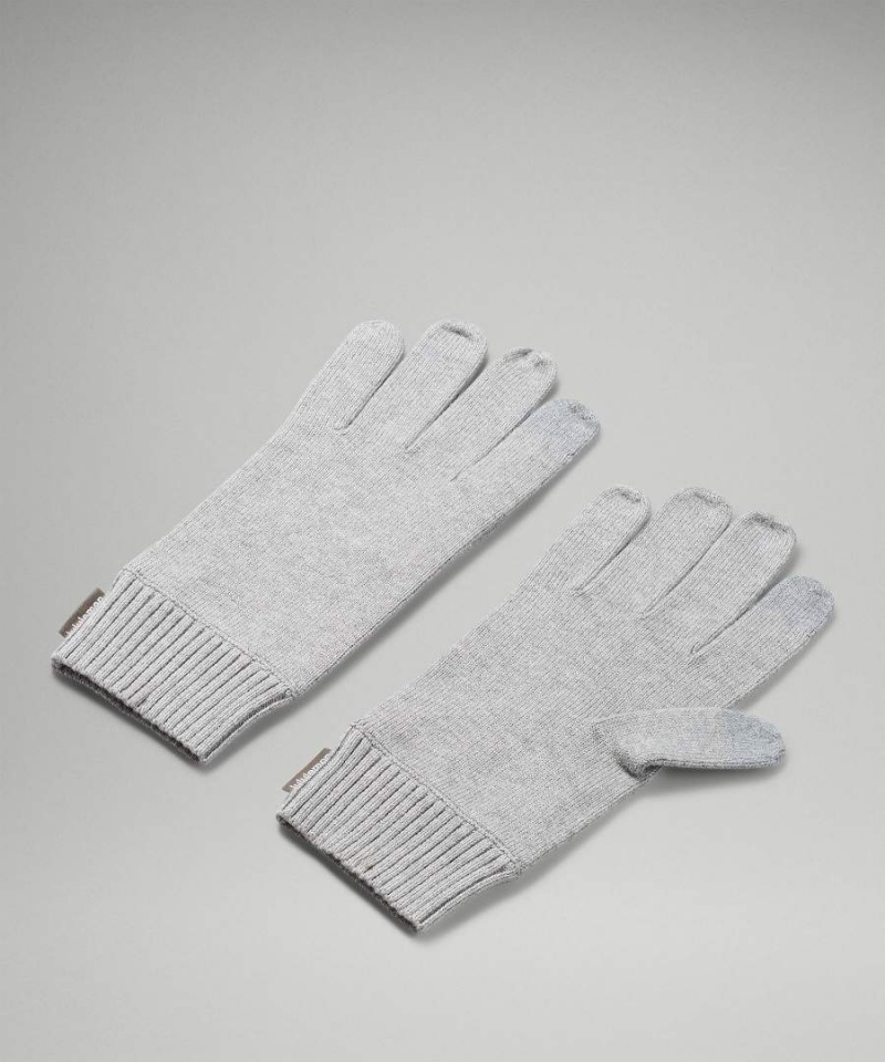 Guantes Lululemon Cold Pursuit Knit Hombre Gris Chile | 380FGRDVL