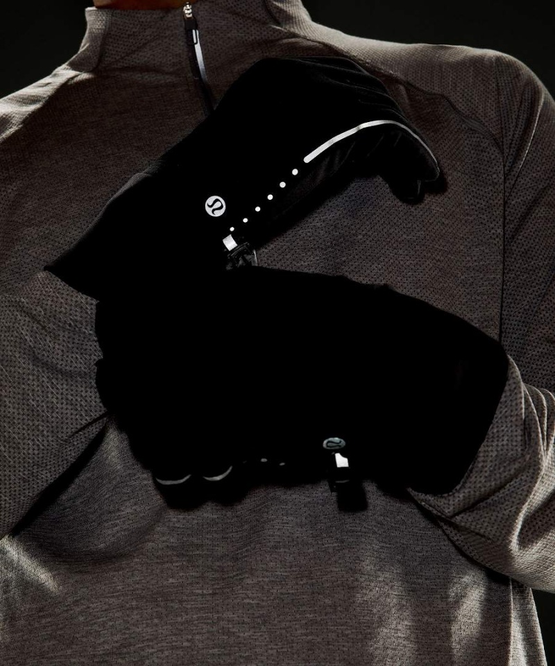 Guantes Lululemon Cold Terrain Forro Hombre Negras Chile | 769HPOUIN