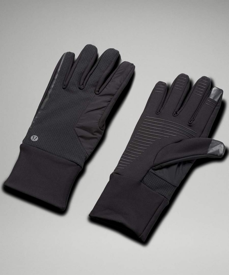 Guantes Lululemon Cold Terrain Forro Hombre Negras Chile | 769HPOUIN