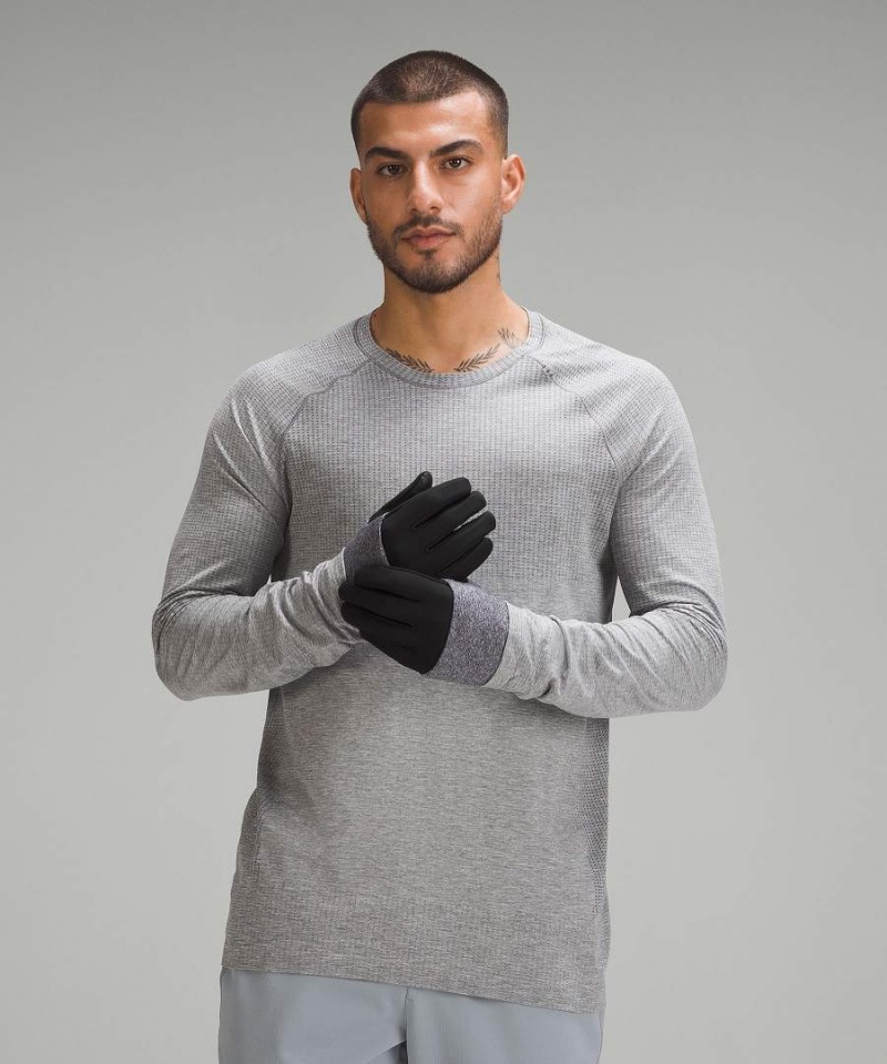 Guantes Lululemon Convertible Extended Cuff Hombre Negras Negras Chile | 412DBHTUP