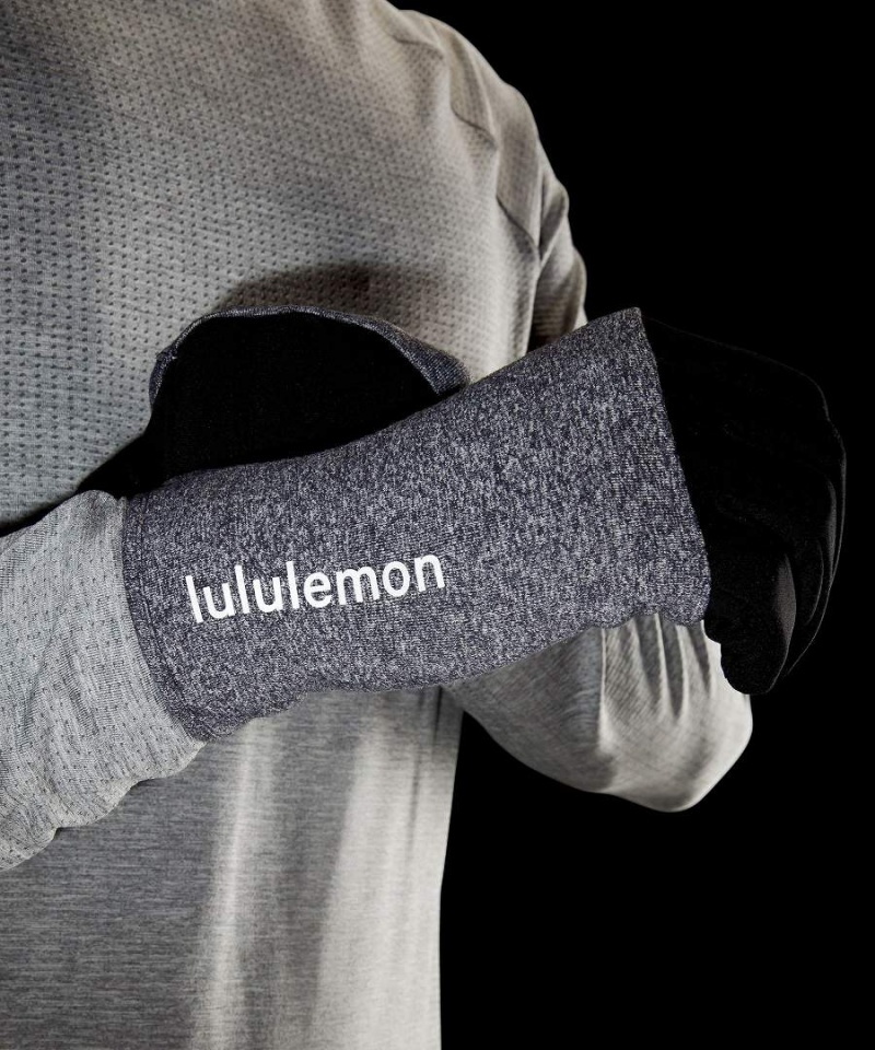 Guantes Lululemon Convertible Extended Cuff Hombre Negras Negras Chile | 412DBHTUP