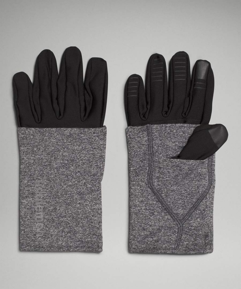 Guantes Lululemon Convertible Extended Cuff Hombre Negras Negras Chile | 412DBHTUP