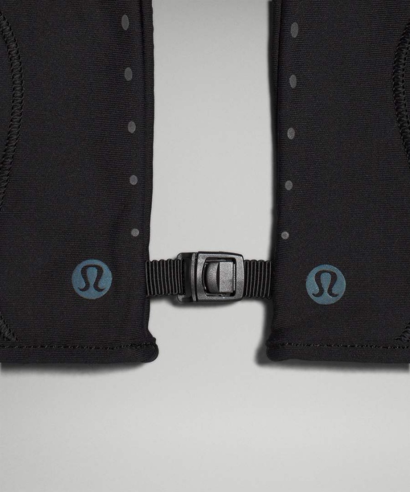Guantes Lululemon Fast and Free Fleece Correr Mujer Negras Chile | 097YSFWUR
