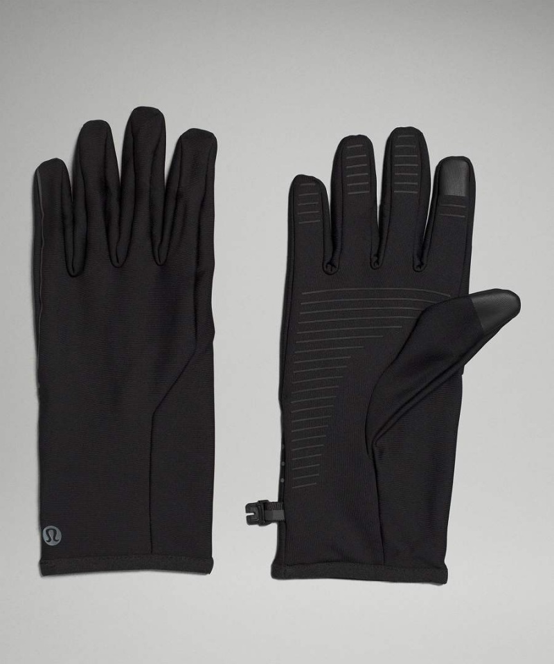 Guantes Lululemon Fast and Free Fleece Correr Hombre Negras Chile | 694SLPFWK